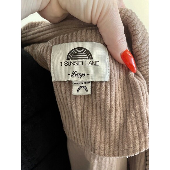 Fashion Nova Pink Corduroy Long Sleeve Jacket Size Large NEW - Picture 7 of 7